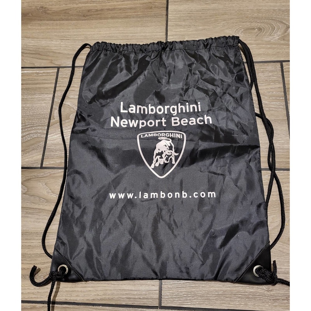 Lamborghini Long Beach California Genuine Dealer Backpack Bag Black